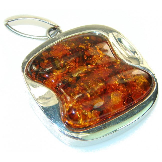 Back to Nature Baltic Amber Sterling Silver Pendant