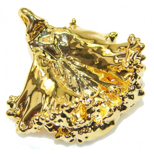 Precious Golden Leaf Sterling Silver Pendant