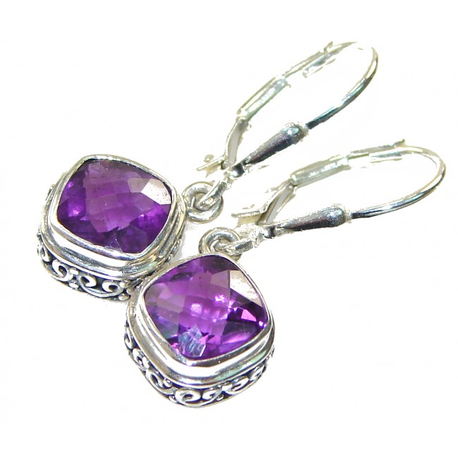 Purple Kiss!! Amethyst Sterling Silver earrings