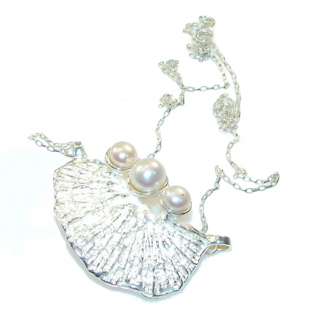 Amazing Design!!! Fresh Water Pearl Silver Necklace