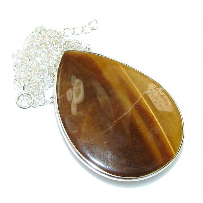 Perfect Gift! Tigers Eye Sterling Silver Necklace / Earrings