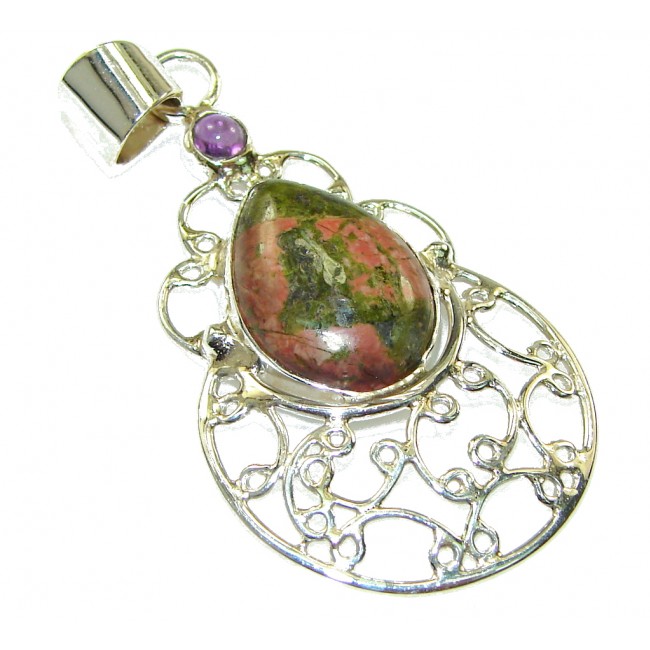 Just Perfect! Russian Unakite Sterling Silver Pendant