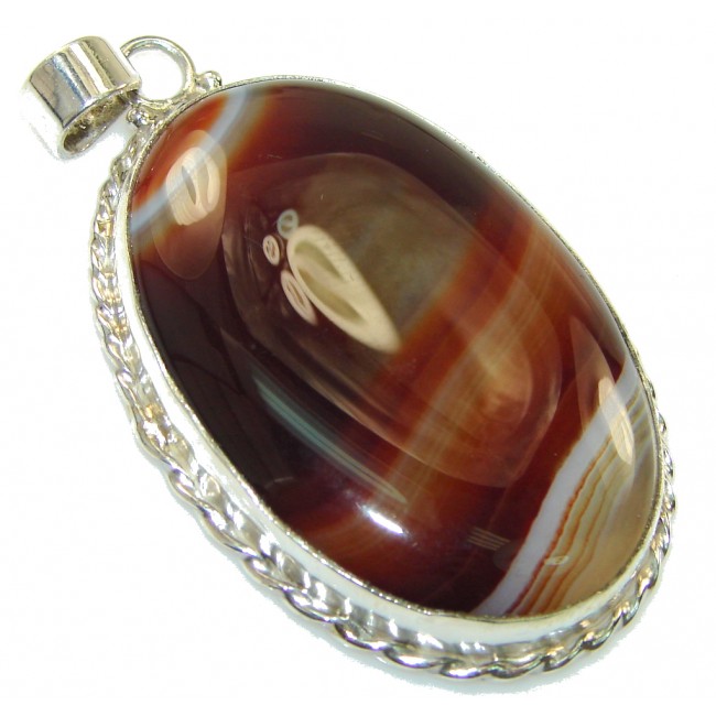 Traditions Botswana Agate Sterling Silver Pendant