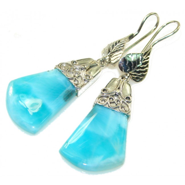 Fashion Light Blue Larimar Sterling Silver earrings
