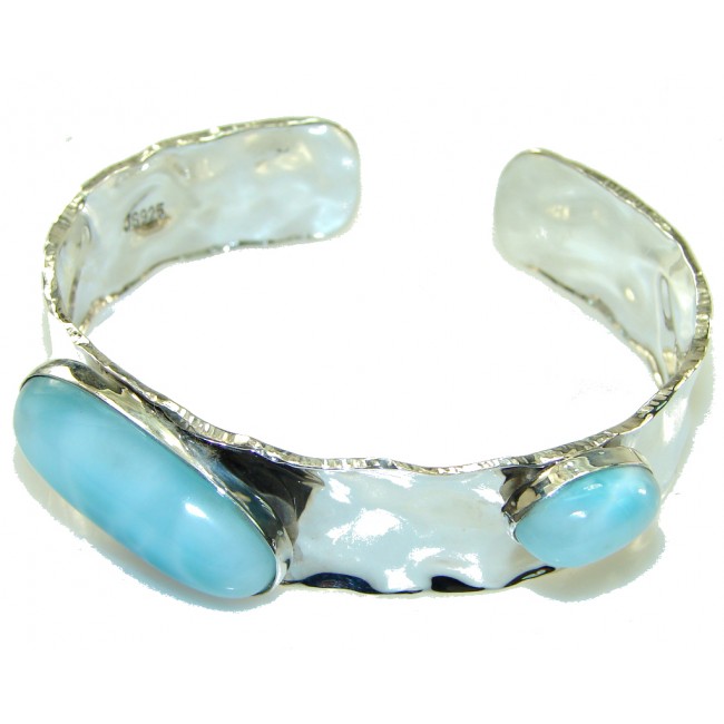 Paradise Style!! Blue Larimar Sterling Silver Bracelet / Cuff