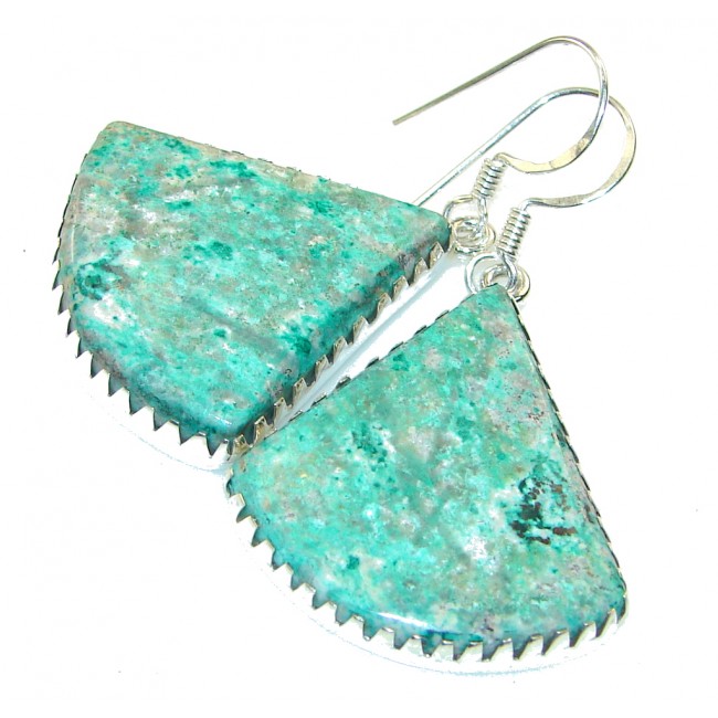 Green Sea Sediment Jasper Sterling Silver earrings