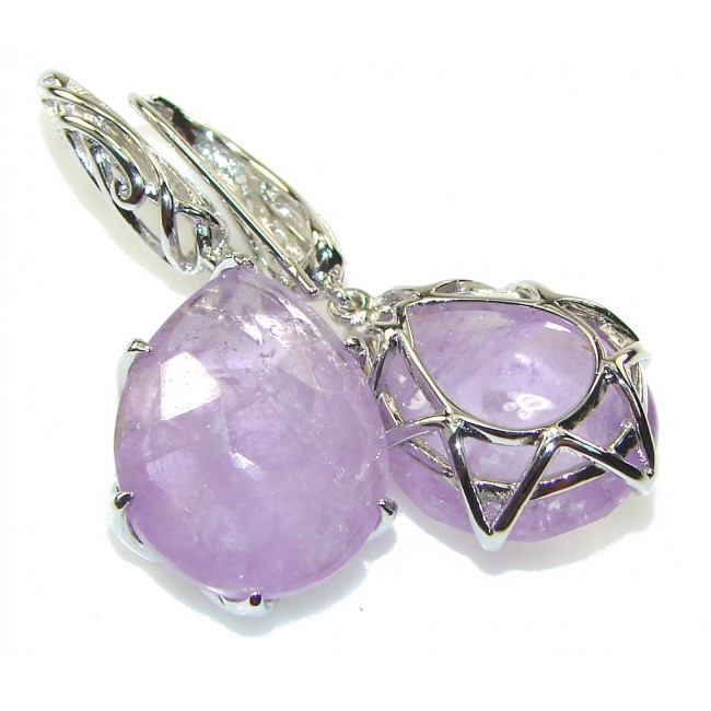 Gentle! Natural Purple Amethyst Sterling Silver earrings