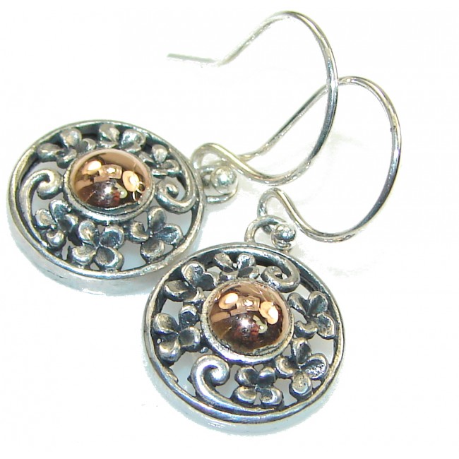Delicate Two Tones Silver Silver Sterling earrings