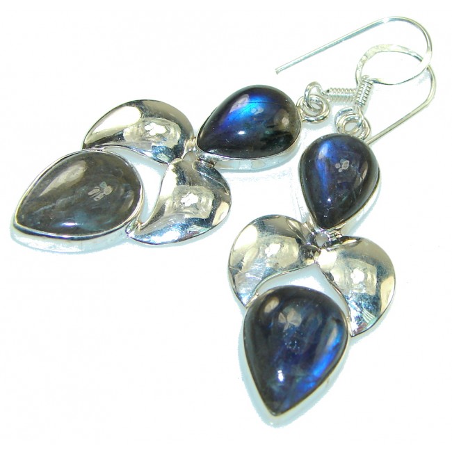 Perfect Blue Labradorite Sterling Silver earrings
