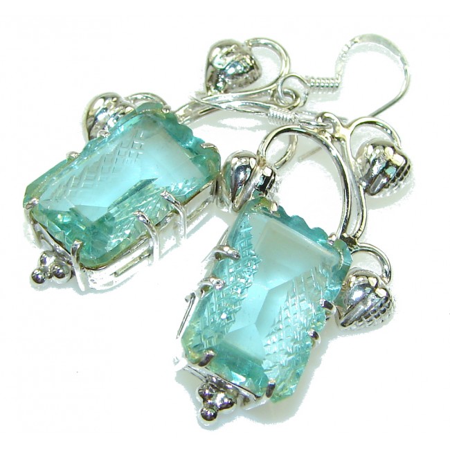 Delicate! Created Apatite Sterling Silver Earrings