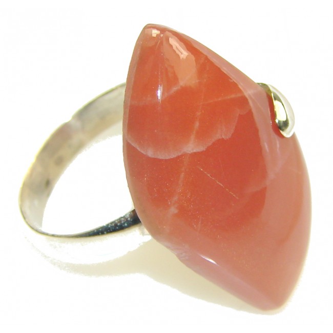 Amazing Golden Calcite Sterling Silver Ring s. 10