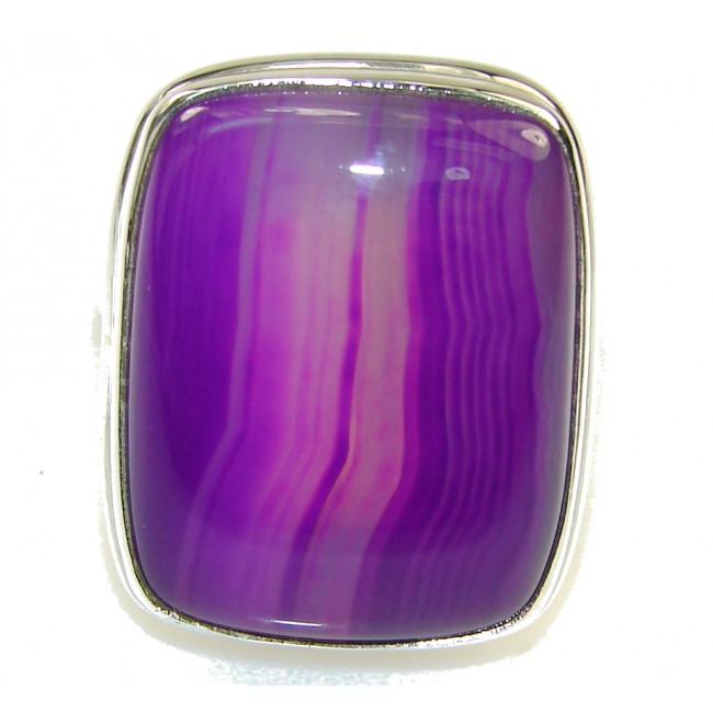 Perfect! Purple Botswana Agate Sterling Silver Ring s. 8 3/4