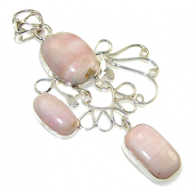 Precious! Light Pink Opal Sterling Silver Pendant