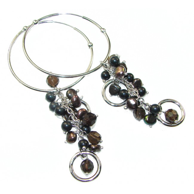 Large! New Design Of Mother of Pearl Sterling Silver earrings