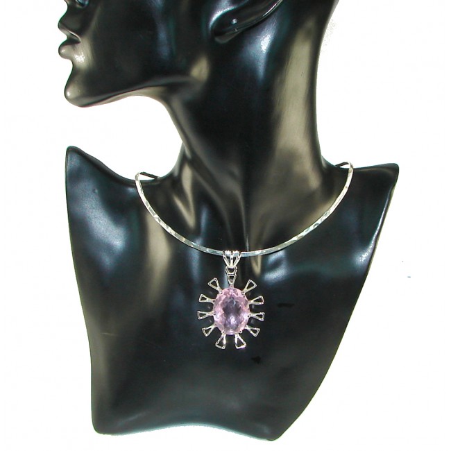 Amazing! Pink Topaz Sterling Silver pendant