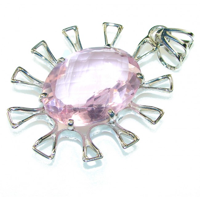 Amazing! Pink Topaz Sterling Silver pendant
