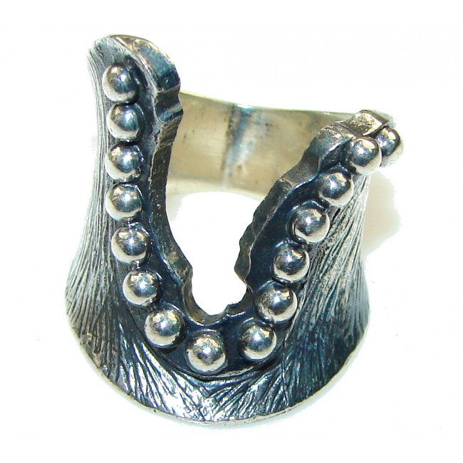 Stylish Design!! Silver Sterling Silver ring s. 7 1/2
