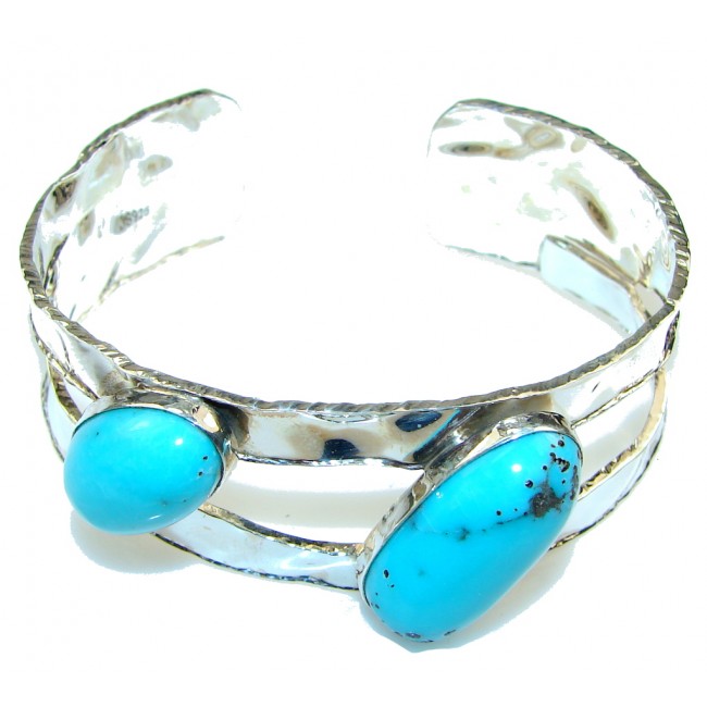 Sleeping Beauty! Blue Turquoise Sterling Silver Bracelet / Cuff