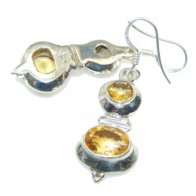 The One!! Yellow Citrine Sterling Silver earrings