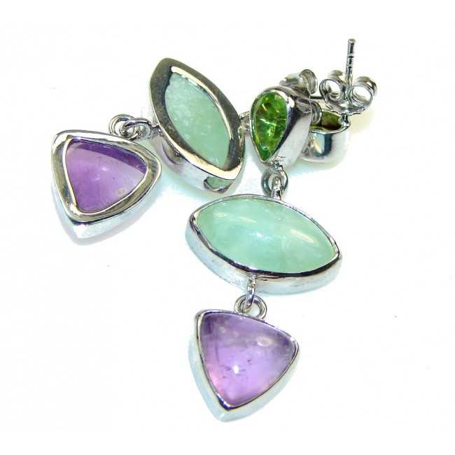 Amazing!! Purple Amethyst Sterling Silver earrings