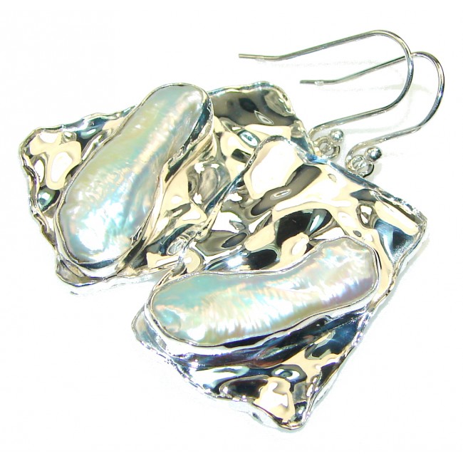 Delicate!! Mother of Pearl Sterling Silver earrings