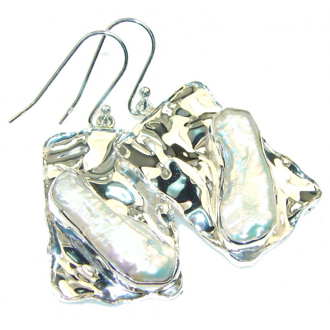 Delicate!! Mother of Pearl Sterling Silver earrings