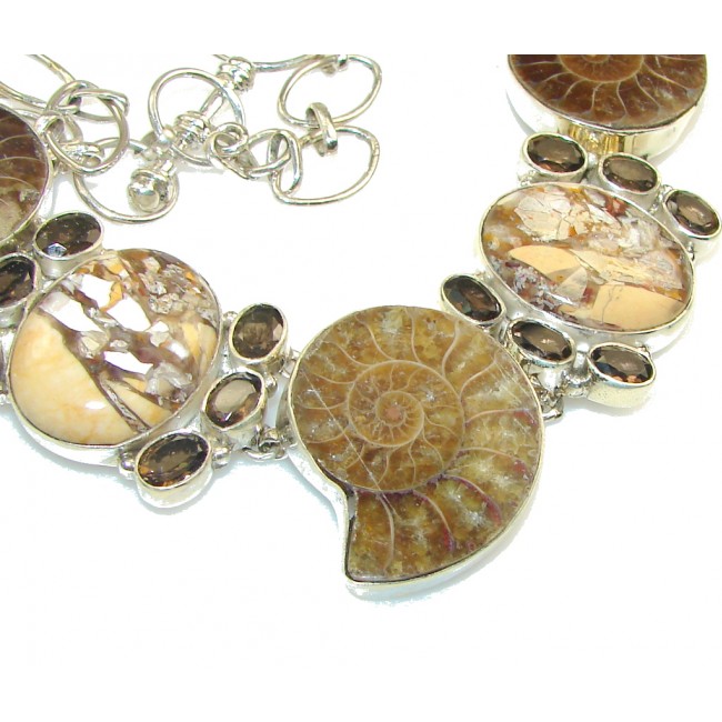 Awesome!! Ammonite Fossil Sterling Silver necklace