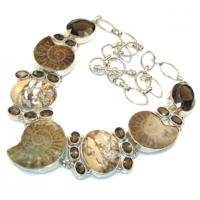 Awesome!! Ammonite Fossil Sterling Silver necklace