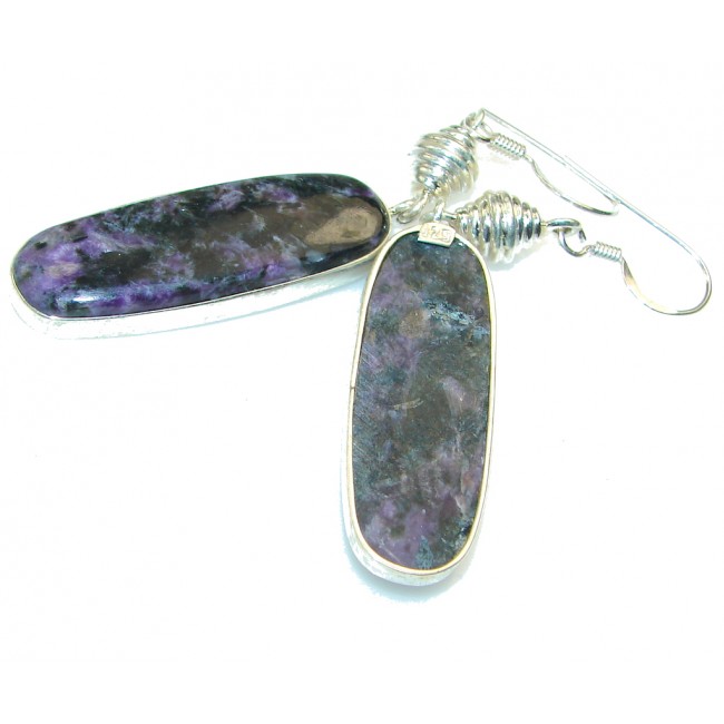 Lavender Secret!! Purple Charoite Sterling Silver earrings