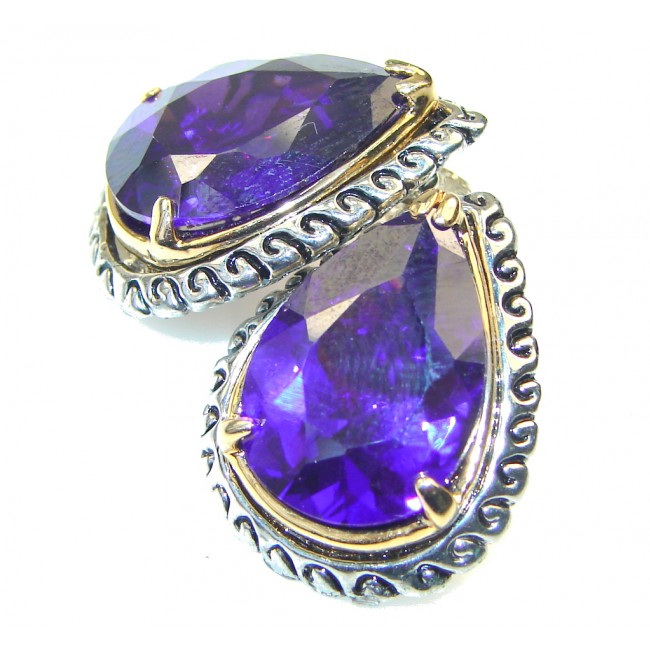 Royal Design!! Alexandrite Quartz Sterling Silver earrings