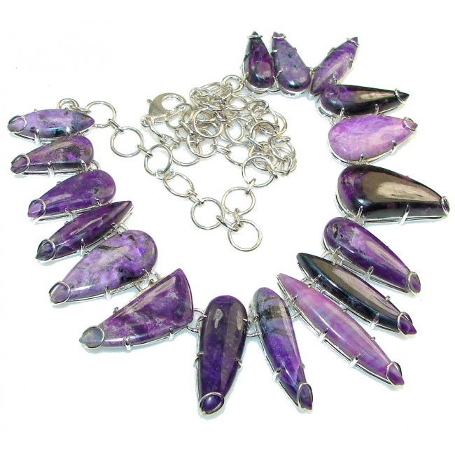 Lavender Dreams! Purple Charoite Sterling Silver Necklace