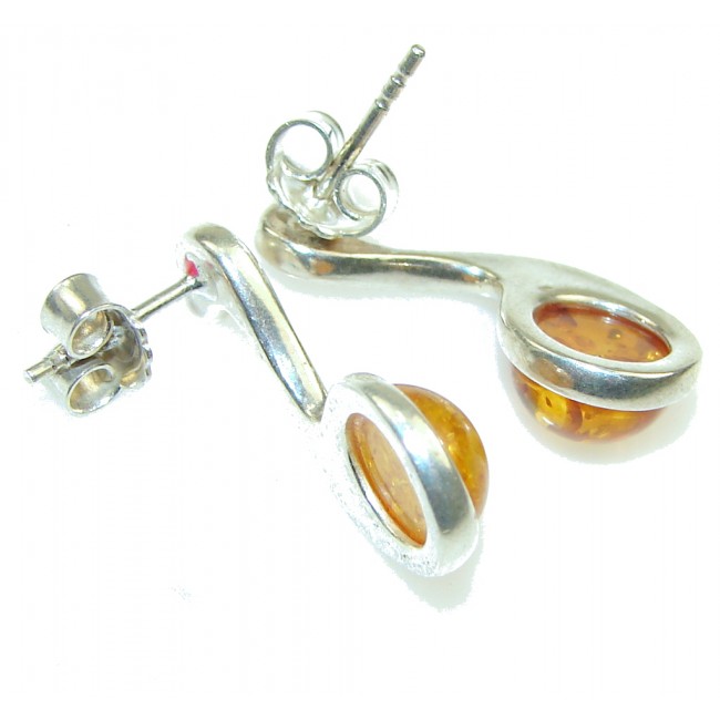 Awesome! Polish Amber Sterling Silver earrings
