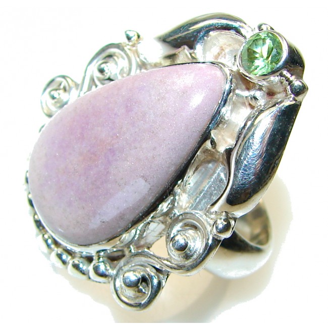 Special Secret! Light Pink Opal Sterling Silver ring s. 7 1/4