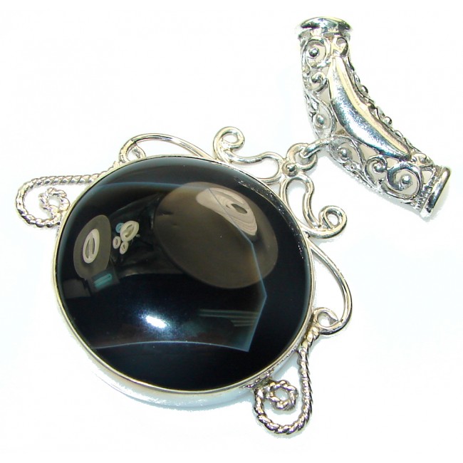 Excellent!! Botswana Agate Sterling Silver Pendant