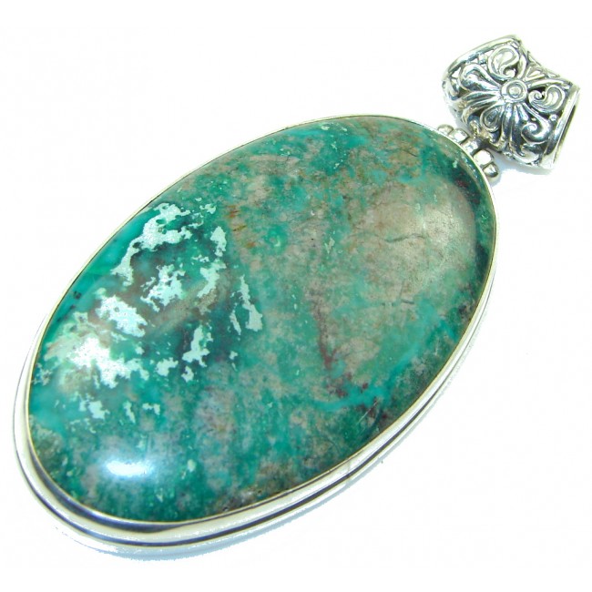 AAA Classic Pilot Mountain Blue to Green Fade Sterling Silver Pendant