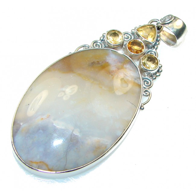 Stunning!! New Agate Sterling Silver Pendant