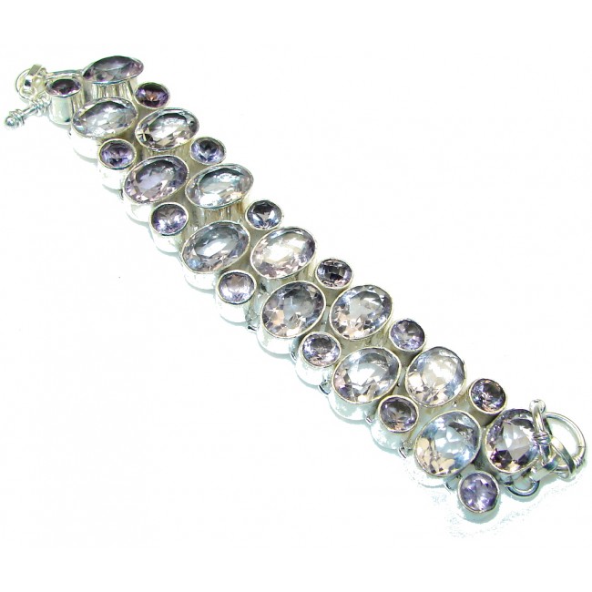 Stunning! Light Purple Amethyst Sterling Silver Bracelet