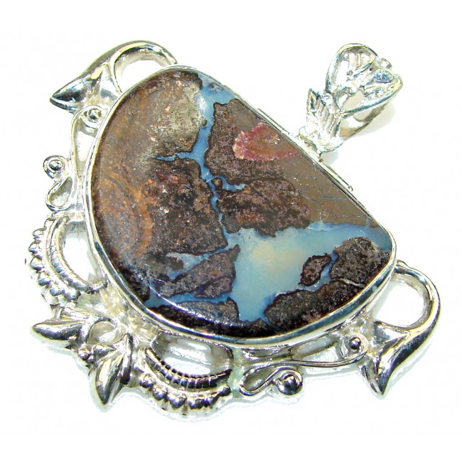 Classy!! Boulder Opal Sterling Silver Pendant
