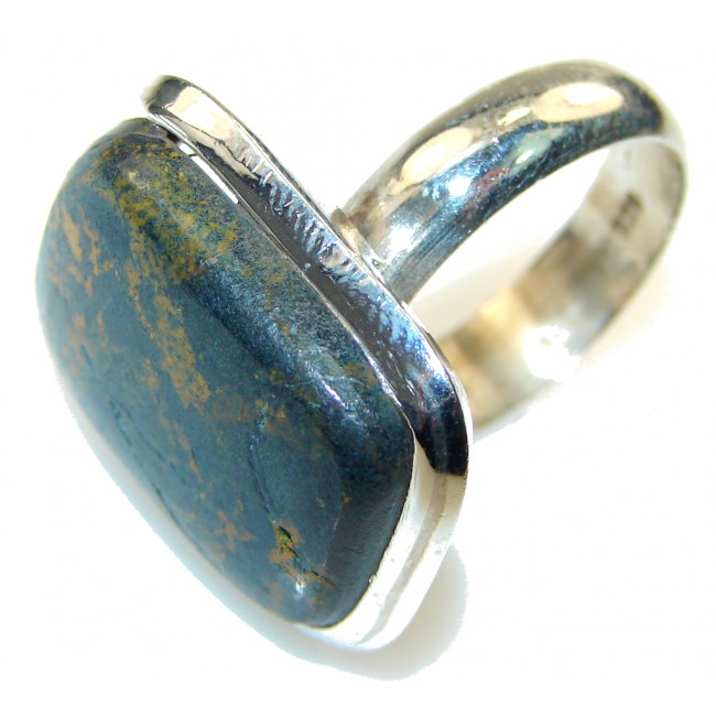 New Design Of Ocean Jasper Sterling Silver Ring s. 7 1/4