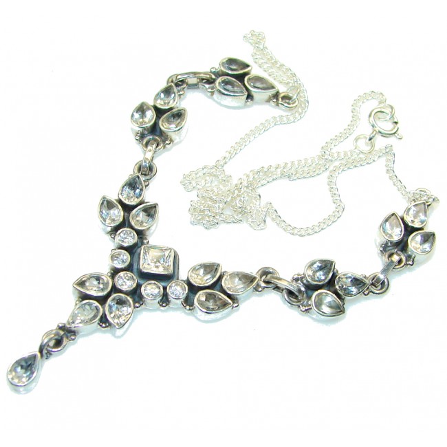 Promise Of LOve!! White Topaz Sterling Silver necklace