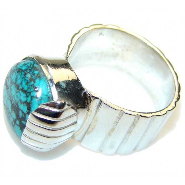 Basics!! Blue Turquoise Sterling Silver Ring s. 9