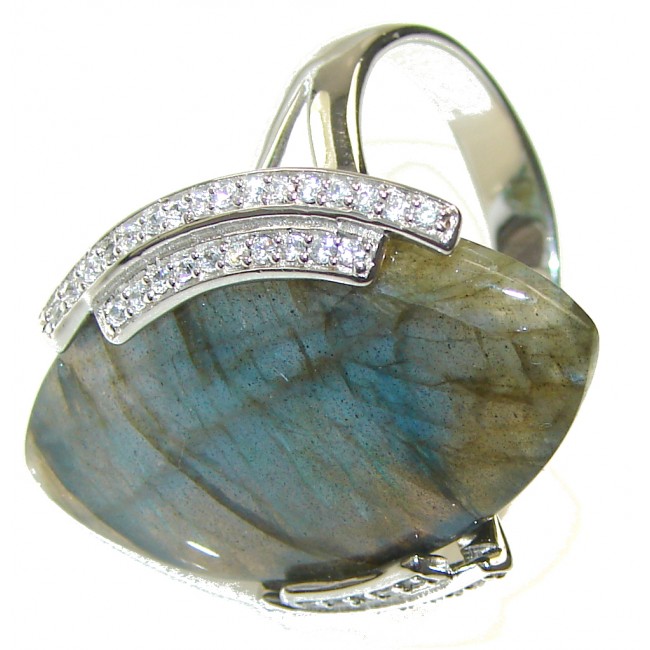 Exclusive!! Blue Labradorite Sterling Silver ring s. 11 1/4