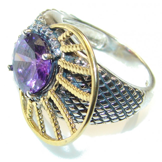 New Fashion! Purple Alexandrite Quartz Sterling Silver Ring s. 8
