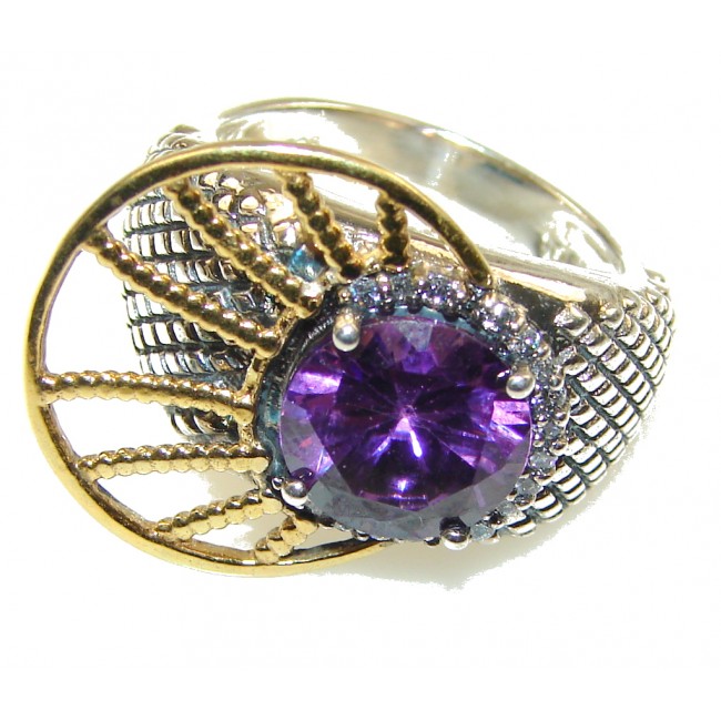 New Fashion! Purple Alexandrite Quartz Sterling Silver Ring s. 8