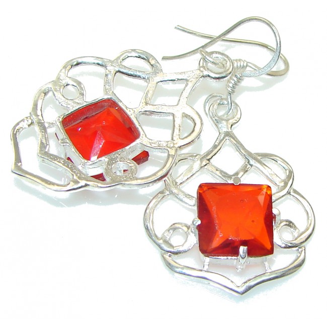 Opening Night!! Red Quartz Sterling Silver earrings