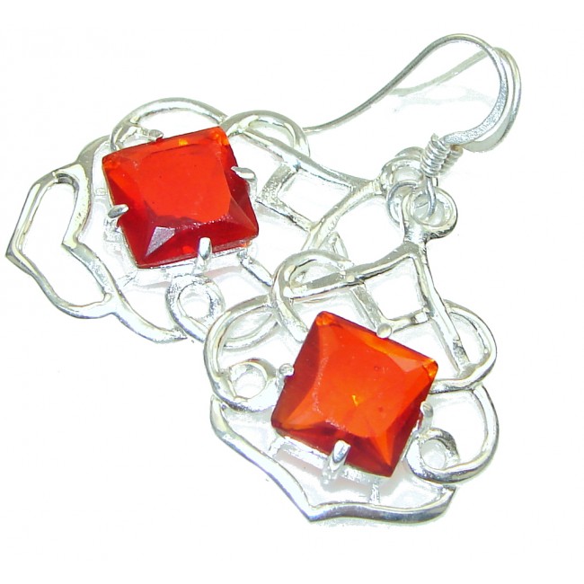 Opening Night!! Red Quartz Sterling Silver earrings