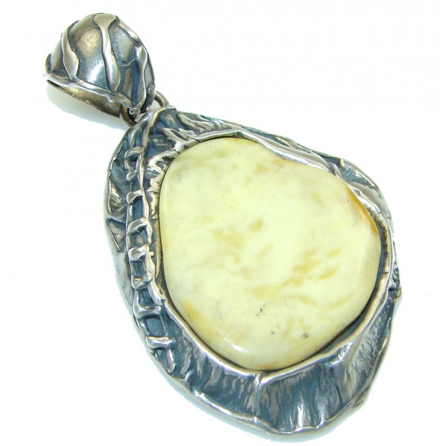 Secret Butterscotch Amber Sterling Silver Pendant