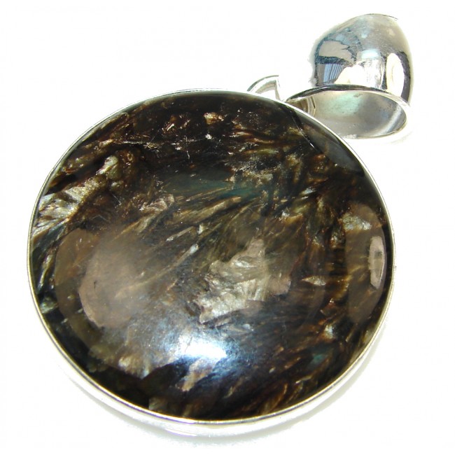 Amazing Black Pietersite Sterling Silver pendant