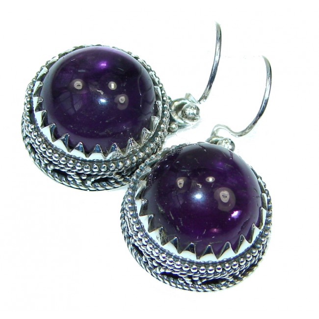 Awesome Purple Amethyst Sterling Silver earrings