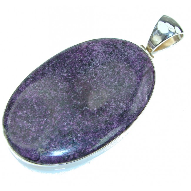 Big! Fabulous Purple Sugalite Sterling Silver Pendant